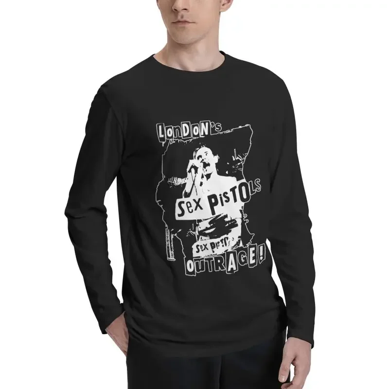 الجنس مسدسات Londons الغضب الأحمر سيد الحلقة طويلة الأكمام تي شيرت تي شيرت تي شيرت لينة القطن الهيب هوب الشارع الشهير