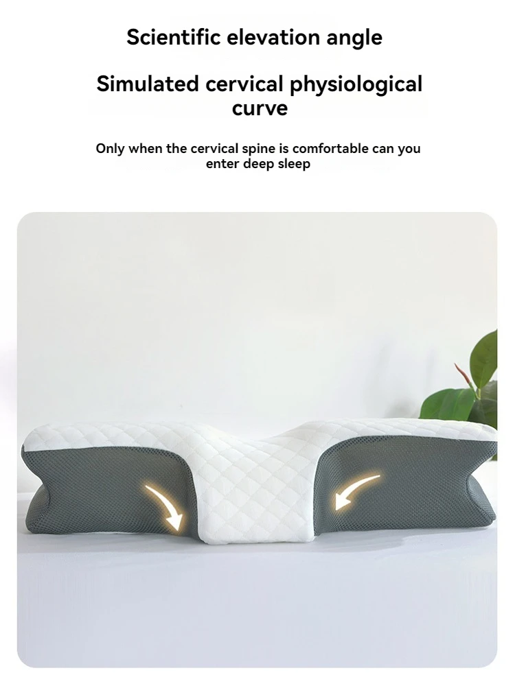 

Bullhorn Butterfly Memory Foam Neck Pillow Slow-Rebound Memory Foam Comfort Sleep Pillow Neck Correction Massage Bed Pillow