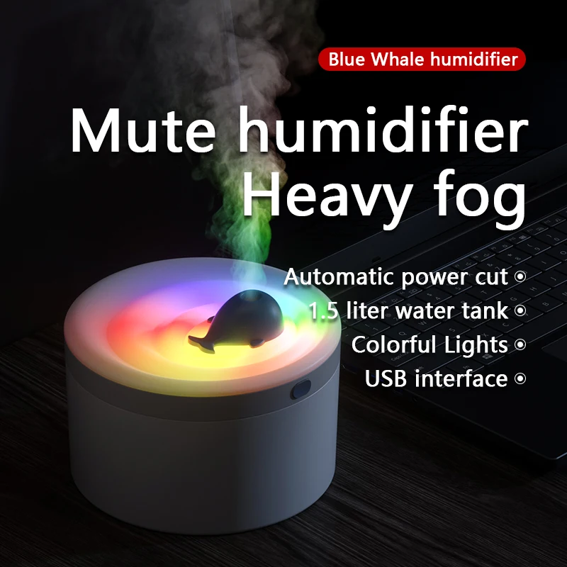 Usb Humidifier ขนาดใหญ่ปริมาณหมอกสำนักงานขนาดใหญ่ความจุไร้สายเครื่องฟอกอากาศเครื่อง