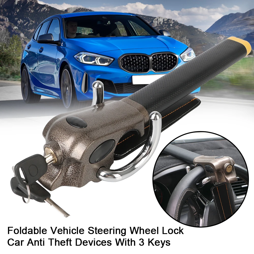 

For Car RV Truck Trailer Steering Wheel Anti-Theft Lock Automobile Steering Auto Accessories Protection T-Locks Security Locks