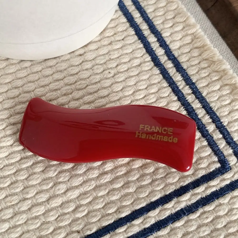 Pinza de pelo ondulada de ácido acético, Clip de flequillo francés acrílico multicolor, diseño de onda, Clip de pico de pato de alta gama, genérico