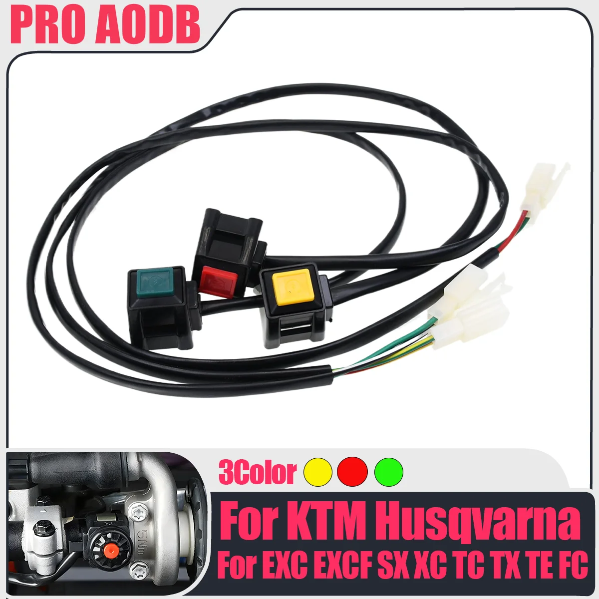 

Motorbike Accessories Control Handle Switches 22mm Durable ATV Motorcycle Dual Sport Quad Start Horn Kill Off Stop Switch Button