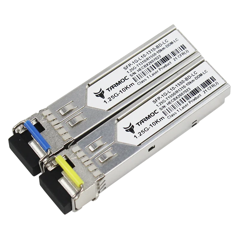 

Tarmoc SFP-1G-LC Series BIDI Singlemode LC (1 pair) 10km,20km,40km,80km,100km , Cisco, Mikrotik, Ubiquiti