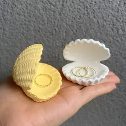 Scallop Shape Jewelry Storage Dish Mold Shell Earrings Ring Display Plaster Tray Resin Clay Mold DIY Home Decor Supplies