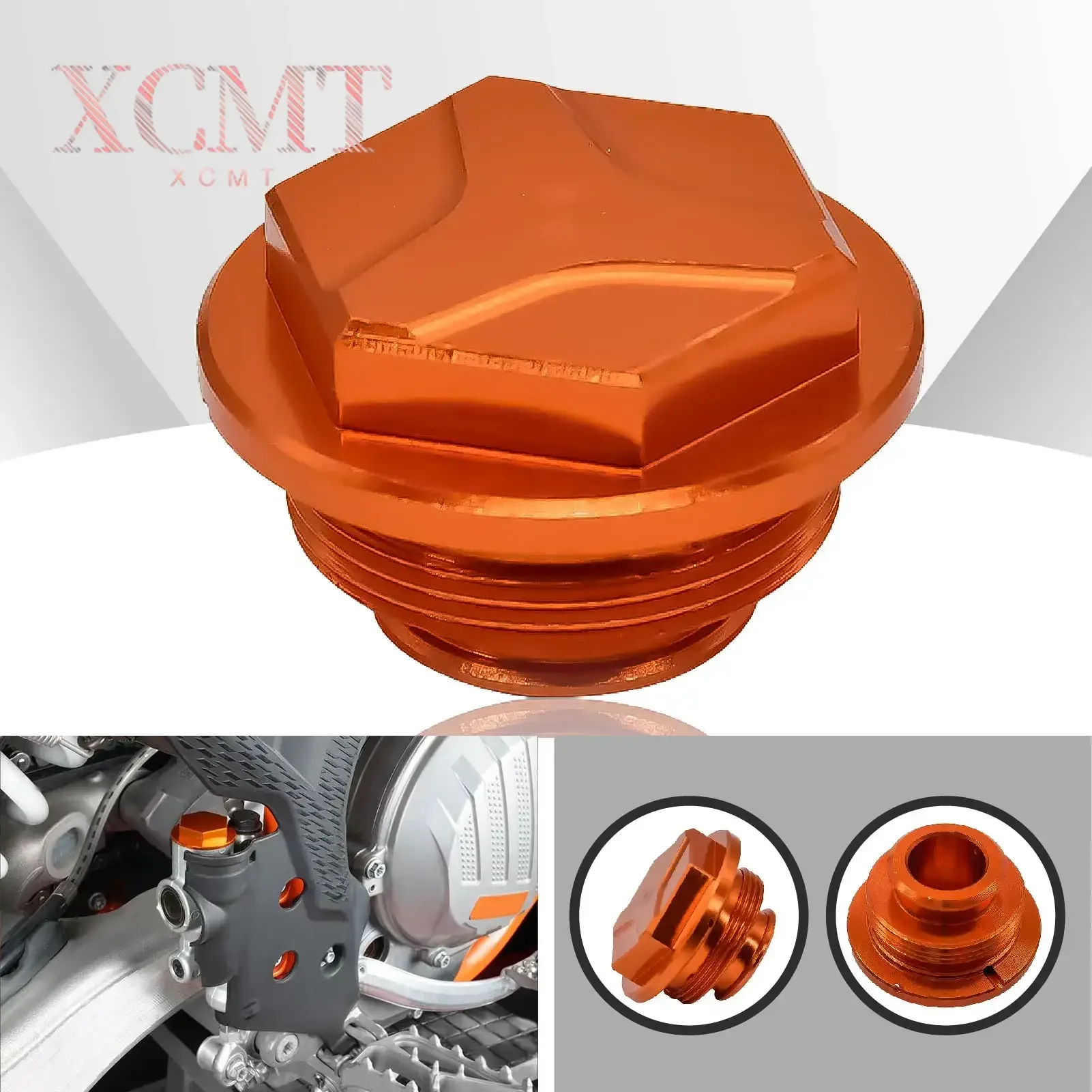 

For KTM XCW XCF-W EXC EXC-F SX SXF XC XCF 6Days TPI 150 200 250 300 350 400 450 500 530 Motorcycle CNC Rear Brake Reservoir Cap