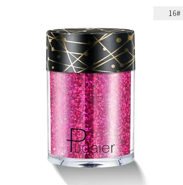 Heallor-Glitter Metálico em Pó, Pigmentos de Cor Única, Fácil de Usar, Impermeável, Brilho, Maquiagem para Sombra, Unha Labial, Novo