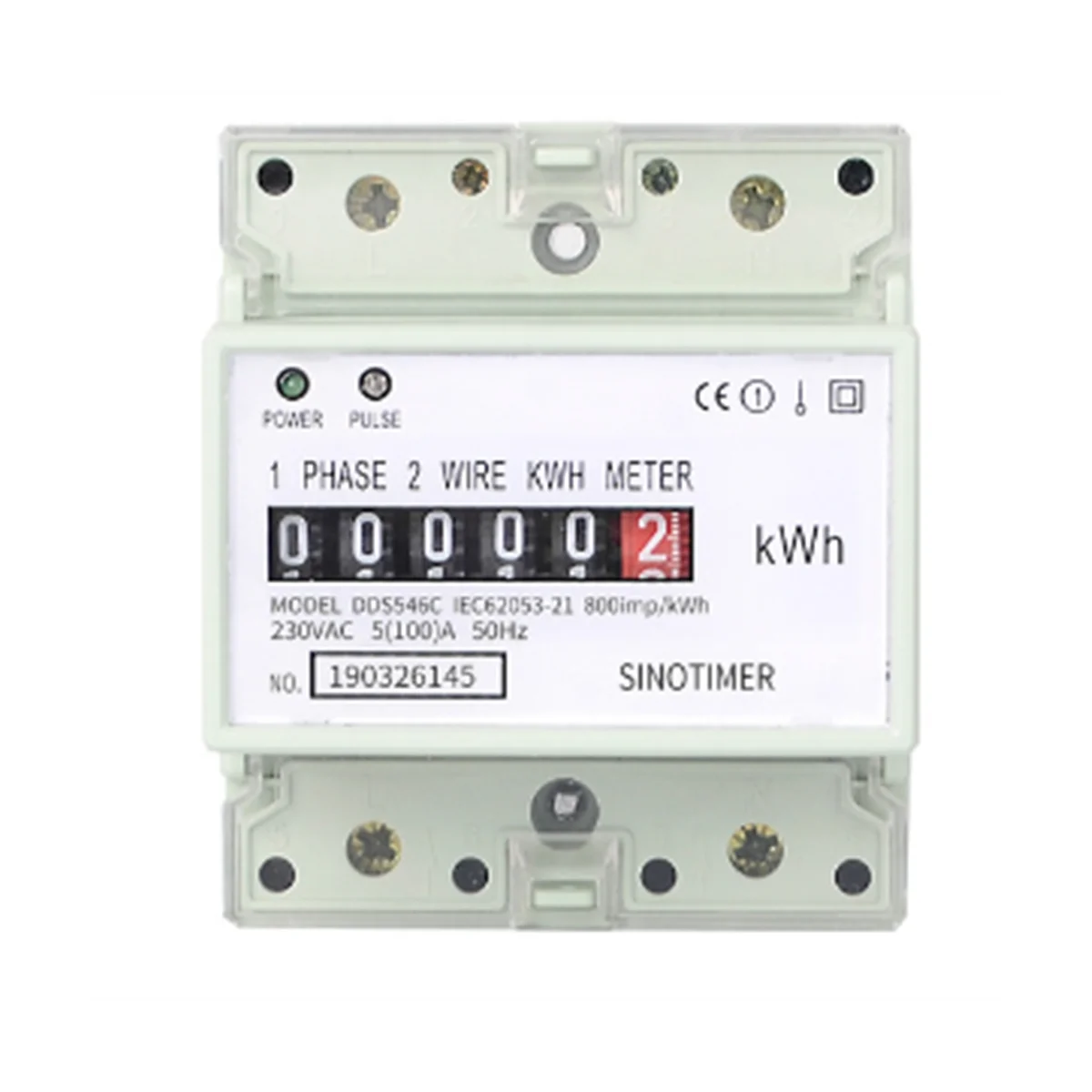 

Electric Single Phase Two Wire AC 220V 100A Energy Meter KWh Counter Consumption Analog Electricity Wattmeter(A)