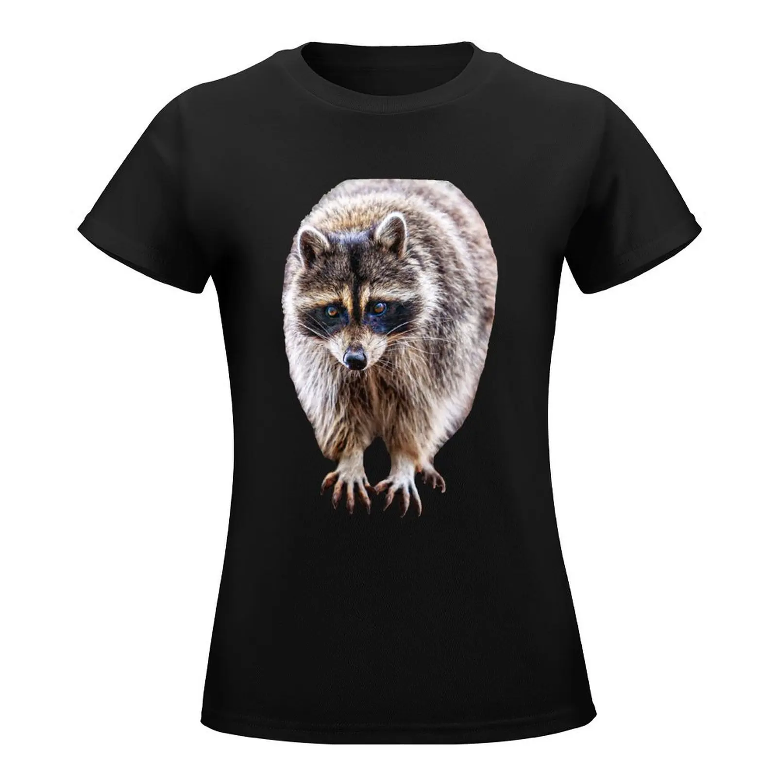 Racoon in a tree T-Shirt hippie clothes animal print shirt for girls aesthetic clothes korean Women's clothes