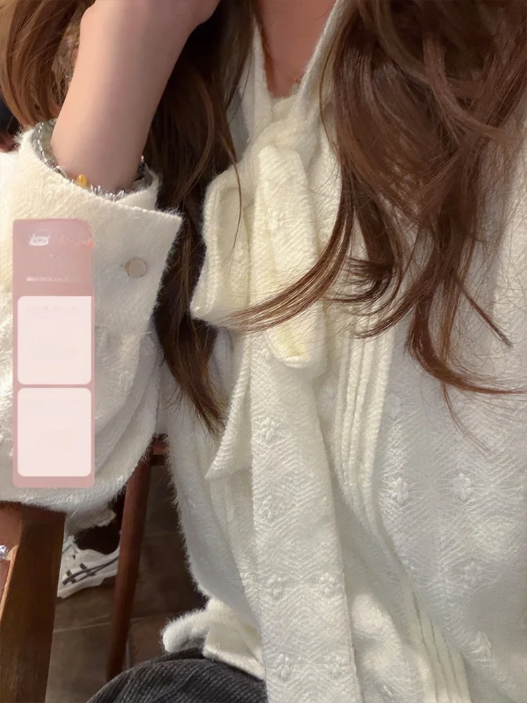 

Женский топ Miaolab Fce из шифона с цветочной вышивкой, кружевным воротником и дизайном в складку-гармошку