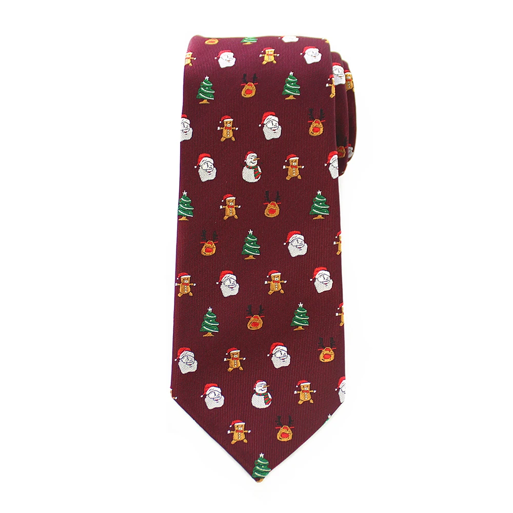 Gravata masculina de seda para natal, gravata para festival de natal, 8cm, vermelho, verde, azul, neve, santa, rena, jacquard, gravata de tecido para homens, gif de natal