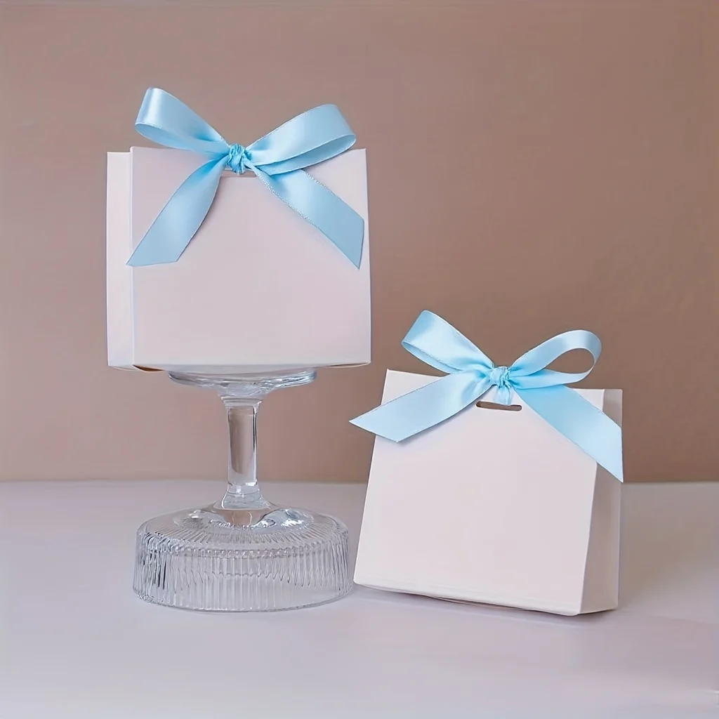 10-teiliges DIY Mini-Geschenktüten-Set – leere Geschenkbox für Hochzeiten – Verpackung für Geburtstagsfeiern mit Band – Hochzeitsgeschenkbox – Geschenkbox, Geschenktüten – Detail 5