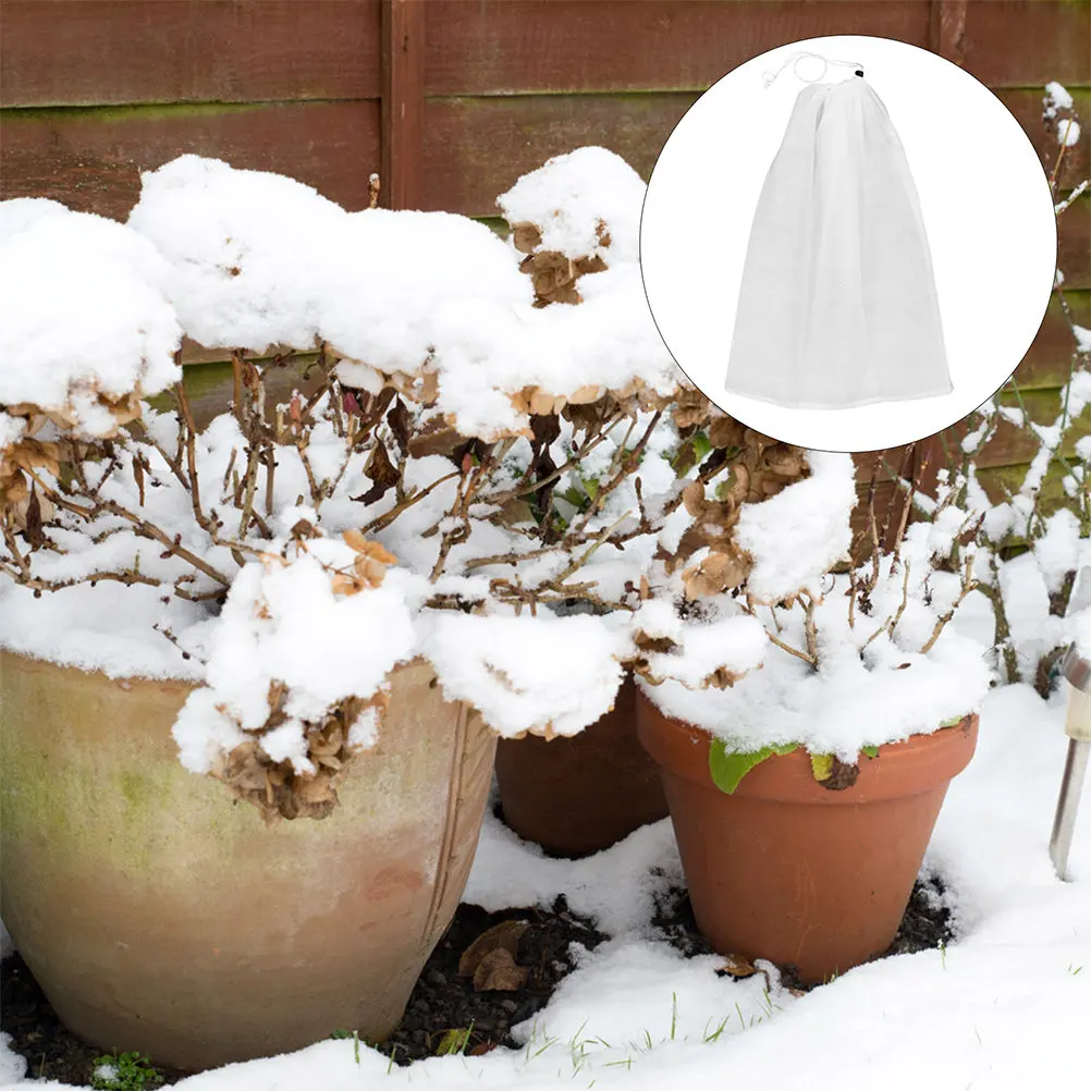 3Pcs Plant Freeze Protection Covers Frost Blankets for Winter Gardens Saplings Roses Tomatoes Small Trees Reusable Non-Woven