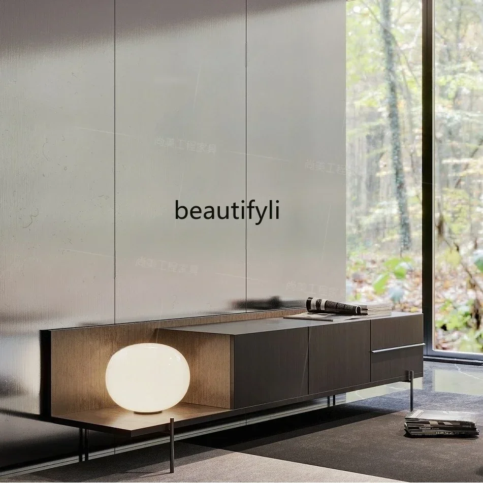 

ss K178 ss 25 Solid wood TV cabinet modern minimalist model room floor-to-ceiling, storage cabinet side cabinet B & B