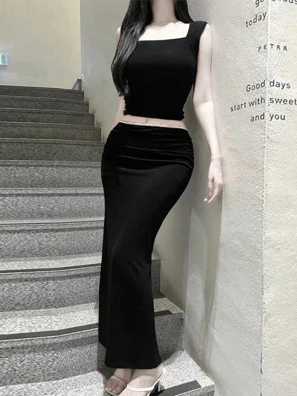 High Waist Fish Tail Half Skirt Women's Sexy Lace  Body Shaping Tight Fit Cotton Blend Polyester Elastic Fabric Skirt