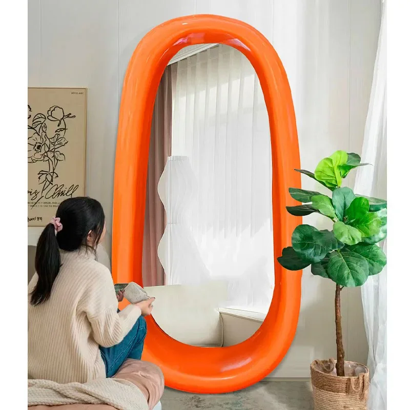 Bathroom Makeup Mirror Nordic Bedroom AestheticDesign Macrame Full Korean Mirror Korean Long Creative Spiegel Wand Home Products