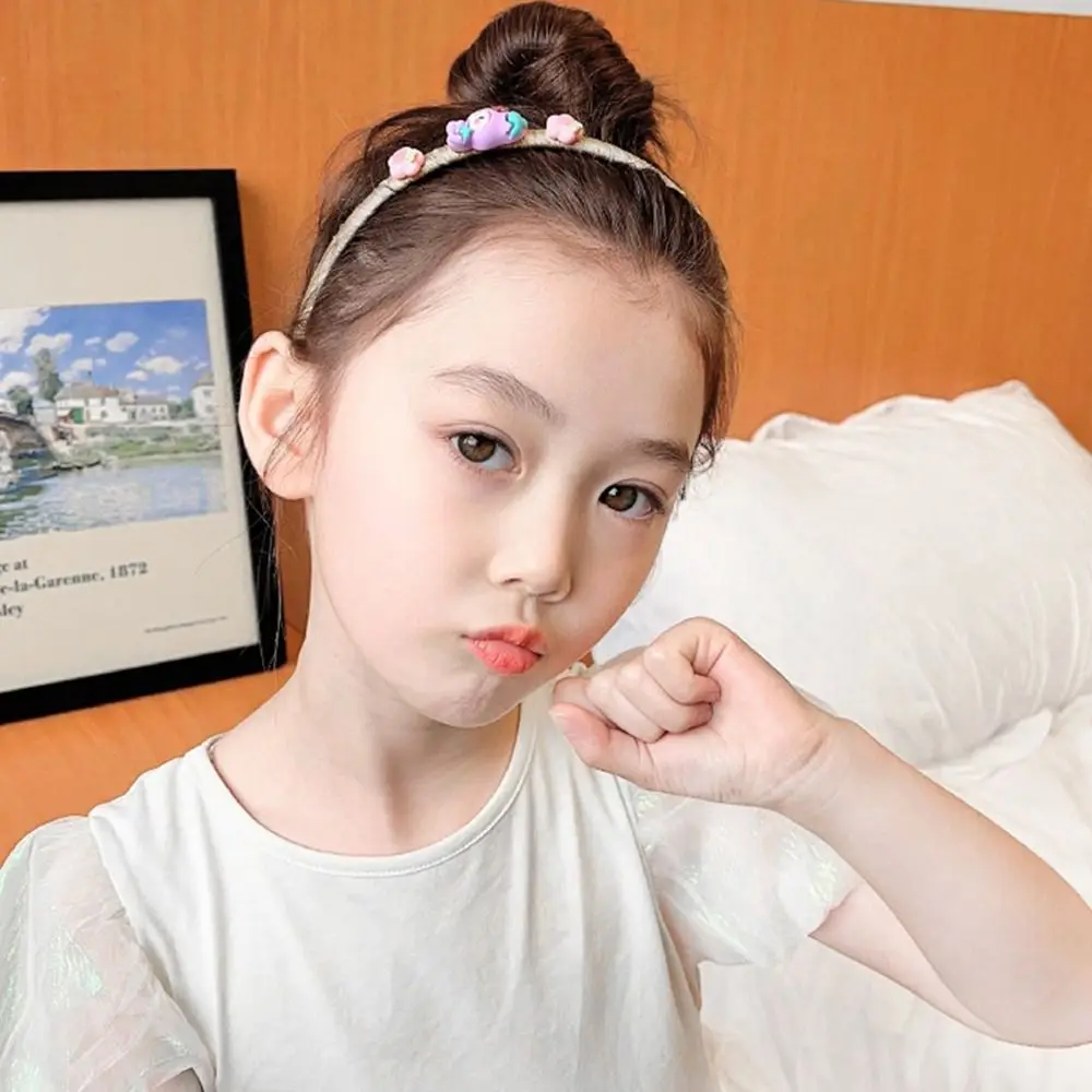 

Korean Style Children Girl Cartoon Rabbit Headband Cute Flower Bangs Styling Artifact Hair Hoop Kids Hair Accessory