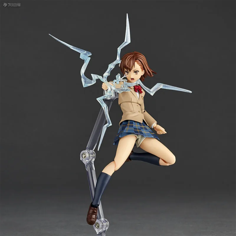 Kaiyodo Original AMAZING YAMAGUCHI Mikoto Misaka 140mm Anime Figures Toy for Boys Christmas Gift Collectible Model Ornaments