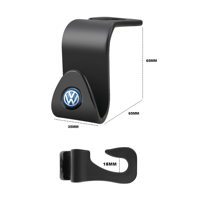 Ganchos portátiles para respaldo de asiento de coche, accesorios de almacenamiento para VW GTI Polo Golf Passat Tiguan Arteon Touareg Taigo Caddy