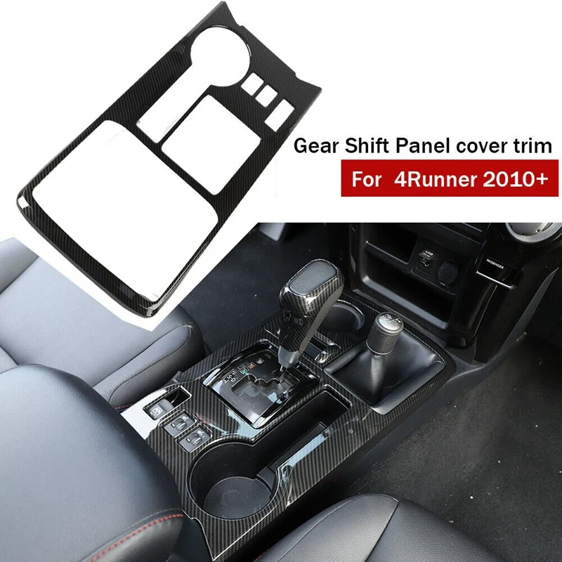 

For Toyota 4Runner 2010-2020 Interior Gear Shift Panel Cover Trim Carbon Fiber