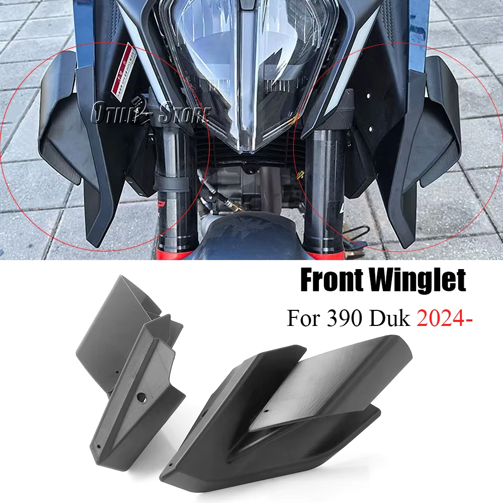 Untuk 390 Duke 390 Duke 390 DUKE 2024 aksesori motor baru sayap Spoiler hitam Kit Winglet aerodinamis