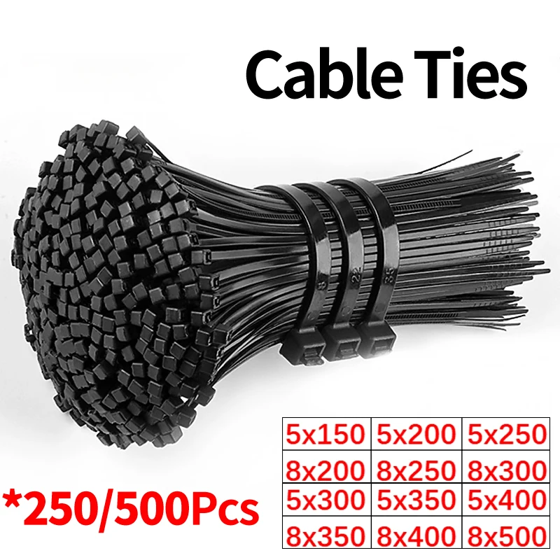 

Самоблокирующаяся пластиковая нейлоновая стяжка, черная 5x300 мм, крепежное кольцо для кабельной стяжки 8*500 мм, ремешок на молнии, нейлоновая кабельная стяжка 5*300 мм
