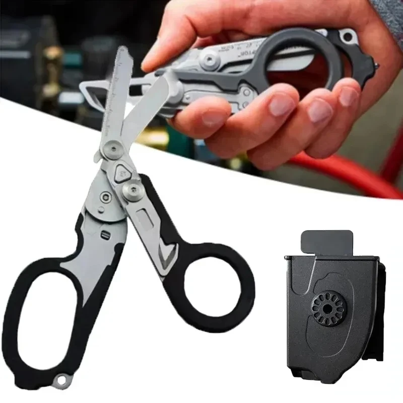 

Multifunctional scissors, raptor portable emergency scissors, tactical folding scissors, outdoor survival tools