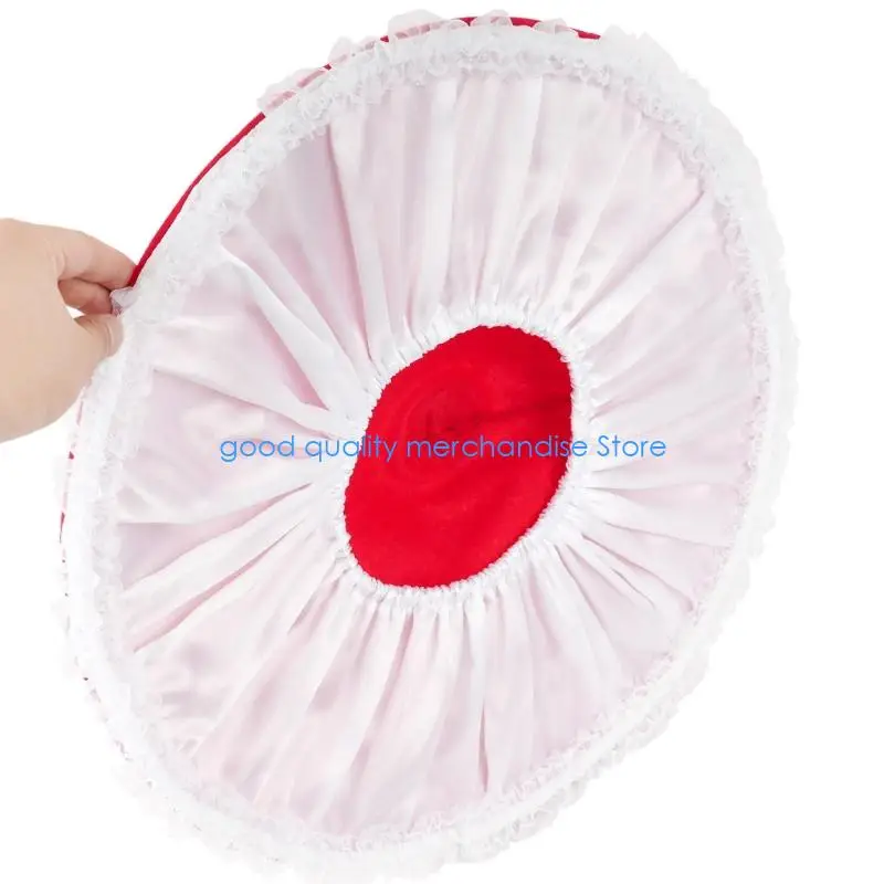 

Y5JD Элегантная Кепка с грибной отделкой и кружевной отделкой, вечерняя шляпа для косплея, костюма на Хэллоуин и выступлений на