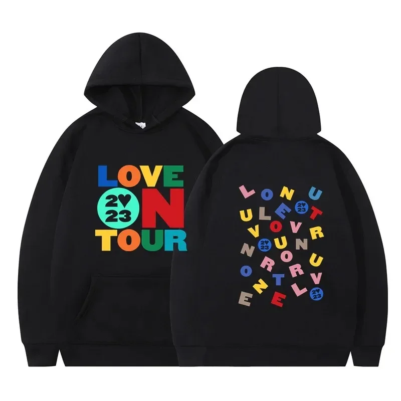 Love on Tour Concert Plus Size Cotton Hoodies Harajuku Vintage Oversize Hoody Men Women Clothing Aesthetic Sweatshirt Streetwear