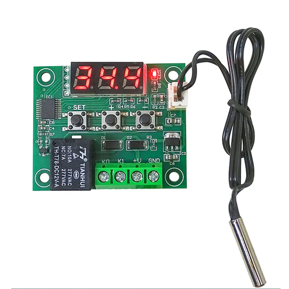 XH-W1209 Digital Electronic Temperature Temp Control Module DC 12V with Waterproof NTC Probe -50-110℃ 10A One-Channel Relay