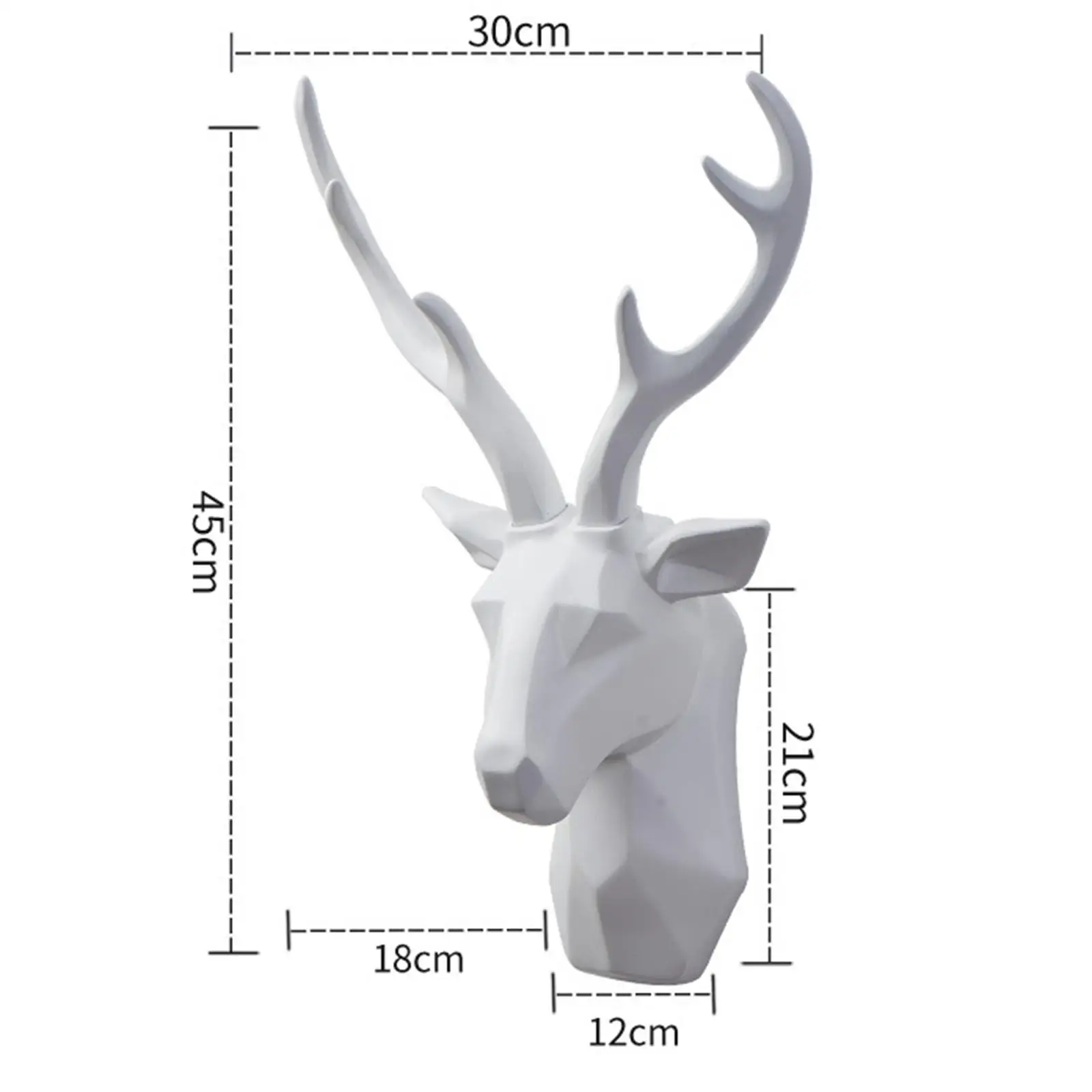 3D Deer Head Decorative -Elegant Animal Head Wall Sculpture Decor -Farmhouse