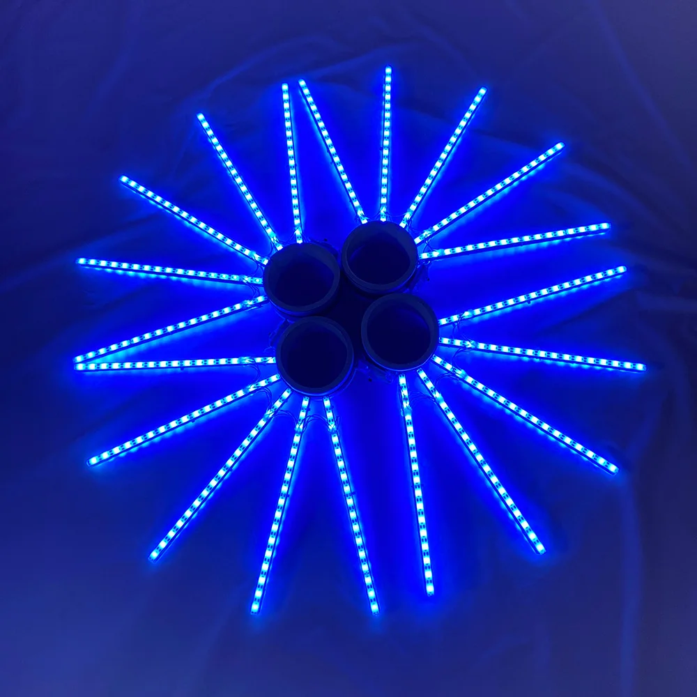 LED dance performance fan props Rechargeable Led lighting stage show fan night club glow-in-the-dark atmosphere party supplies