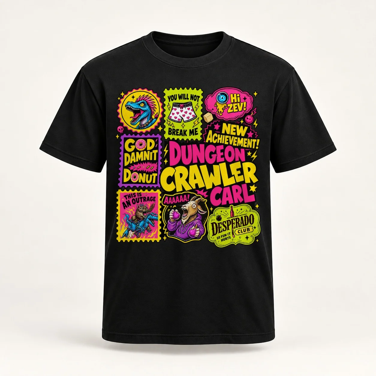 Dungeon Crawler Carl God Damnit Donut Graphic Classic Women T-Shirt Short sleeve tee vintage blacks Women's summer blouses 2026