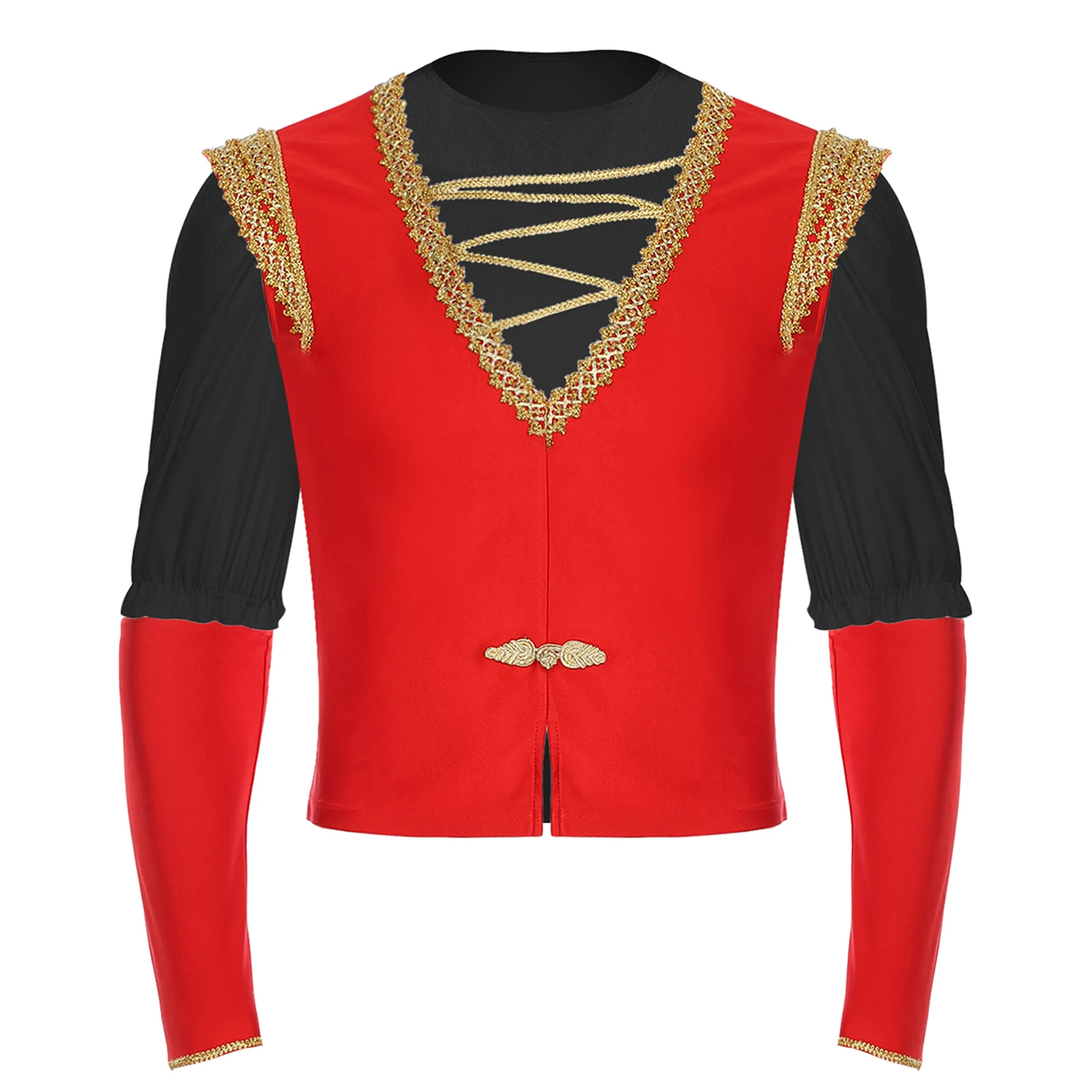 

Halloween Renaissance Royal Palace Prince Cosplay T-shirts Tops Men's Steampunk Vestments Stylish Medieval Tops Carnival Party