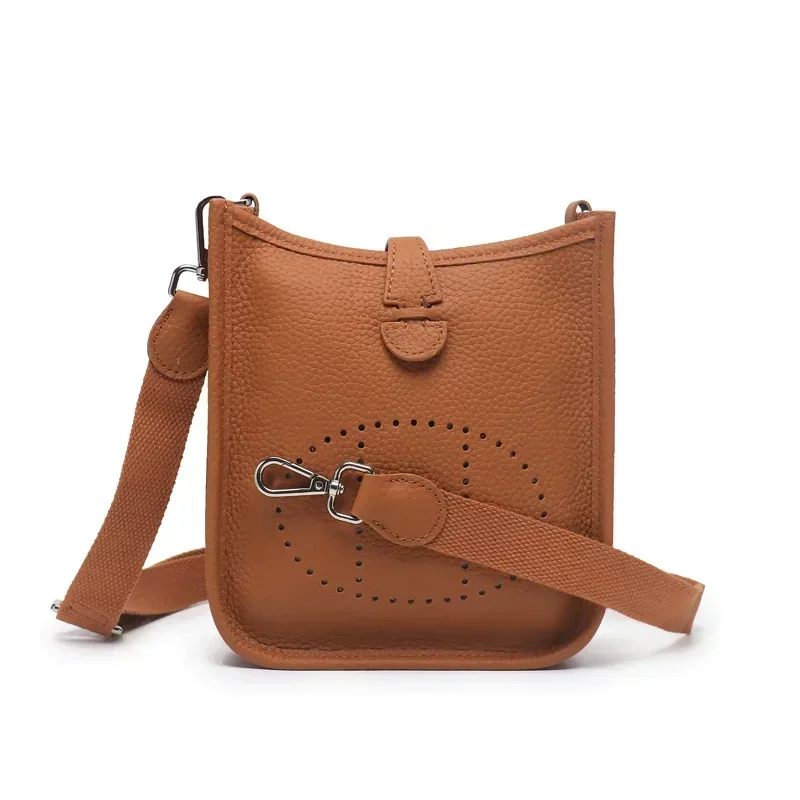 Fashion cowhide Messenger Women\'s bag Simple Genuine Leather Ladies Bucket Bag Single Factory