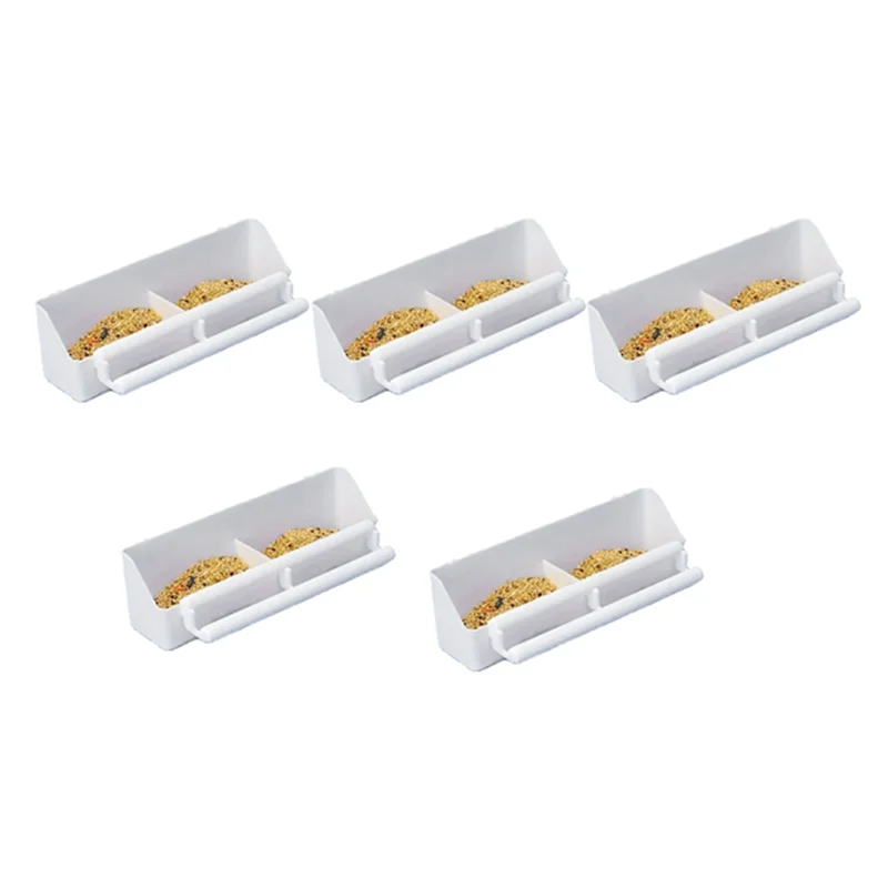 

A21Q -Портативная кормушка для птиц с двойным слотом, может повесить корму для птиц и клетка для птиц, контейнер для воды, кормушка для птиц