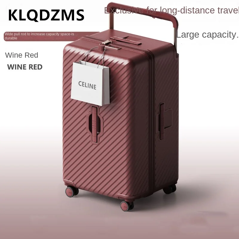 KLQDZMS-Valise à roulettes à capacité respirante, style chariot robuste et durable, sac de voyage, valise 22 ", 24", 26 ", 28", 30"