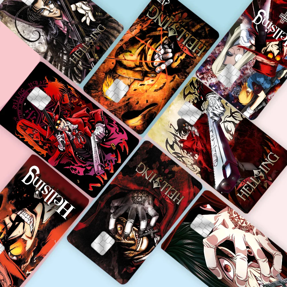 Vampire Comics H-HELLSING Anime Front Cover Film Sticker Skin For Credit Debit Card Small Large Chip