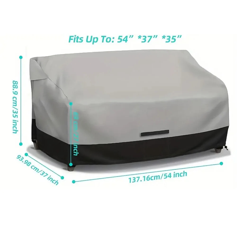 Waterproof Cover for Patio Sofas 2 Seater Design with Oxford Fabric and Secure Fit Features for Outdoor Protection