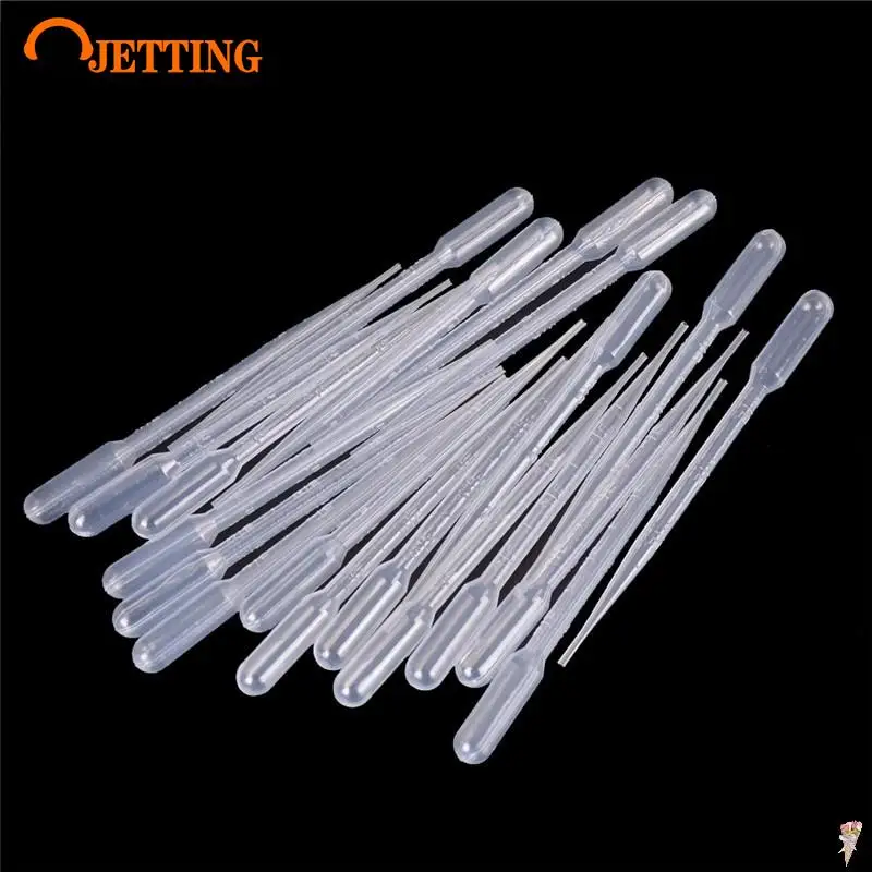 20PCS 3ml Disposable Safe Eye Dropper Transfer Graduated Pipettes Plastic Practical Transparent Pipettes Educational Supplies