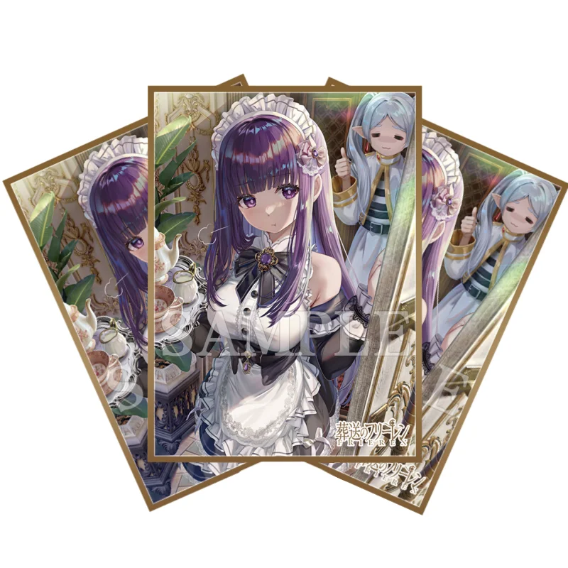 Juego de fundas para tarjetas ACG, set de 60 unidades, Frieren Beyond Journey's End Fern, Anime, Colección láser DIY, Protector de película, carpeta de álbum