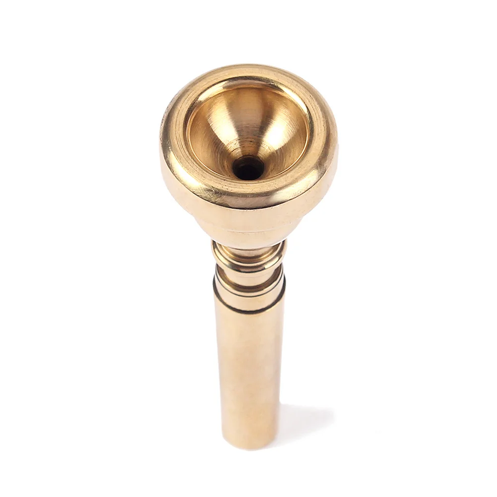 

Trumpet Mouthpiece Gold Plated Metal Bullet Shape Unique Design Easy to Play Clear Smooth Tone for Professional Enthusiasts