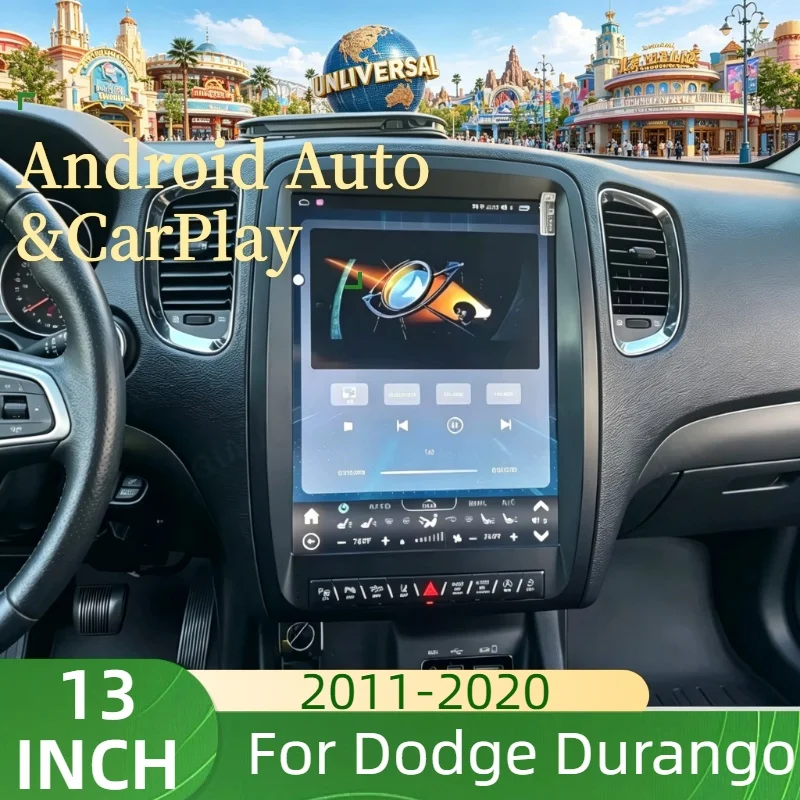 Android 14 CarPlay Auto 13 Inch Car Radio For Dodge Durango 2011 2012 2013-2020 Screen Multimedia Stereo Player 4G GPS Head Unit