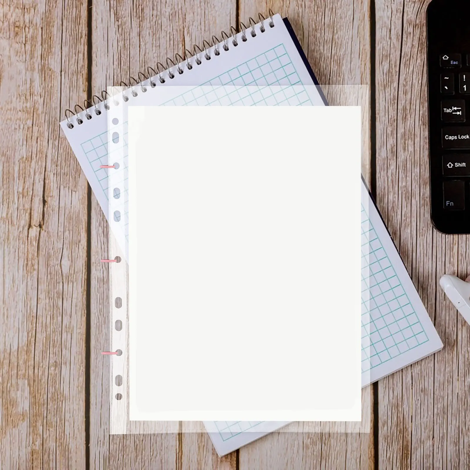 

100pcs A4 Storage Replacement Study Sleeves Office Study Supply Binder Folder Storage Binder Document Sheet Protector Folder