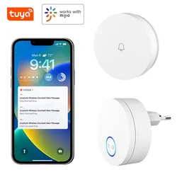 Linptech tuya-ワイヤレスドアベル,wifi,セルフパワー,mihomeアプリケーションによる生成,バッテリーなしのスマート制御