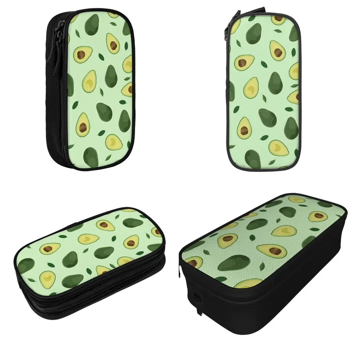 Avocado Vegan Pencil Case Healthy Food Pen Holder Bag Girls Boys Big Capacity Students School Cosmetic Pencilcases