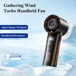 New Mijia Portable Handheld Fan 1-100 Speed Adjustable Turbo Fan 4000mAh Rechargeable Personal Fans for Women Men Travel Camping