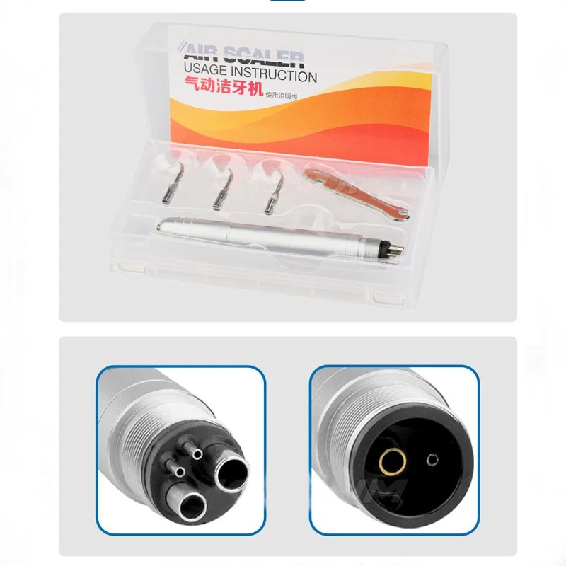 Dental Air Scaler Handpiece 2 Hole / 4 Hole Pneumatic Teeth Cleaning Remove Calculus Periodontal Gingiva Protection Dental Instr