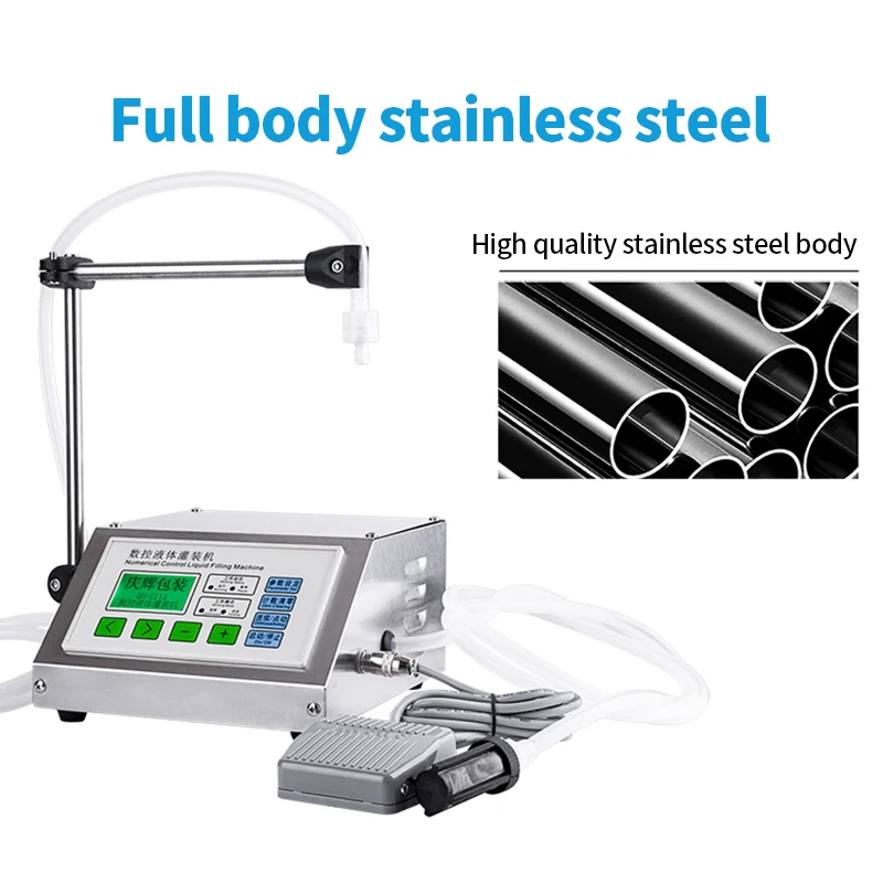 LY Desktop Liquid Filling Machine Full Automatic Numerical Control Optional Single Double Four Heads for Soft Drink Fruit Juice