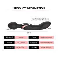 USB Charg10 Speeds Powerful Vibrators for Women Magic Dual Motors Wand Body Massager Female Sex Toys for Women G-Spot Adult Toys - Image 6