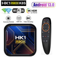 HK1 RBOX K8S Android 13 Smart TV Box RK3528 64GB 32GB 2.4G 5G WIFI6 BT 5.0 8K Vedio Decoding Media Player Set Top Receiver BOX